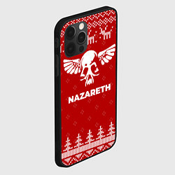 Чехол для iPhone 12 Pro Новогодний Nazareth с оленями, цвет: 3D-черный — фото 2