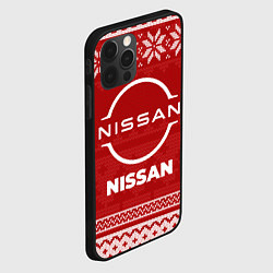 Чехол для iPhone 12 Pro Новогодний Nissan, цвет: 3D-черный — фото 2