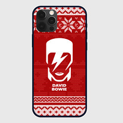 Чехол для iPhone 12 Pro Новогодний David Bowie, цвет: 3D-черный