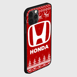 Чехол для iPhone 12 Pro Новогодний Honda с оленями, цвет: 3D-черный — фото 2