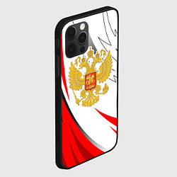 Чехол для iPhone 12 Pro Российский красный - герб, цвет: 3D-черный — фото 2