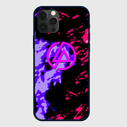 Чехол для iPhone 12 Pro Linkin park огненные краски, цвет: 3D-черный