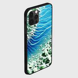 Чехол для iPhone 12 Pro Берег и синие волны, цвет: 3D-черный — фото 2