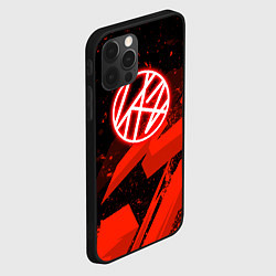 Чехол для iPhone 12 Pro Stray kids - красная абстракция, цвет: 3D-черный — фото 2