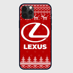 Чехол для iPhone 12 Pro Новогодний Lexus с оленями, цвет: 3D-черный