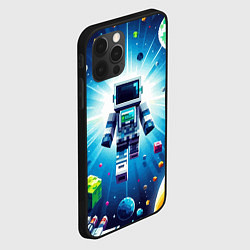 Чехол для iPhone 12 Pro Minecraft - an astronaut in outer space, цвет: 3D-черный — фото 2