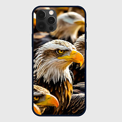 Чехол для iPhone 12 Pro Белоголовые орланы, цвет: 3D-черный