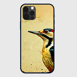 Чехол для iPhone 12 Pro Большой дятел, цвет: 3D-черный