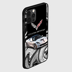 Чехол для iPhone 12 Pro Chevrolet Corvette - motorsport racing team, цвет: 3D-черный — фото 2