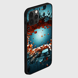 Чехол для iPhone 12 Pro Объемная дыра из частиц, цвет: 3D-черный — фото 2