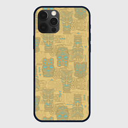 Чехол для iPhone 12 Pro Маски Тики, цвет: 3D-черный