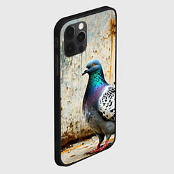 Чехол для iPhone 12 Pro Голубь у грязной стены, цвет: 3D-черный — фото 2