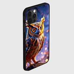 Чехол для iPhone 12 Pro Золотистая сова, цвет: 3D-черный — фото 2