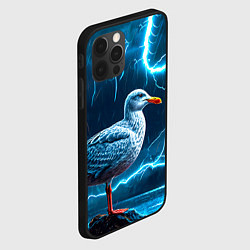 Чехол для iPhone 12 Pro Чайка и молния, цвет: 3D-черный — фото 2