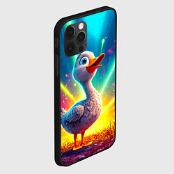 Чехол для iPhone 12 Pro Веселая уточка, цвет: 3D-черный — фото 2