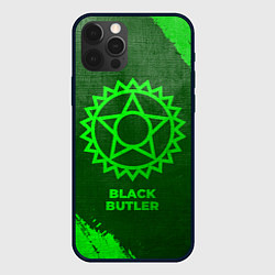 Чехол для iPhone 12 Pro Black Butler - green gradient, цвет: 3D-черный