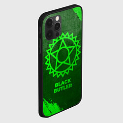 Чехол для iPhone 12 Pro Black Butler - green gradient, цвет: 3D-черный — фото 2