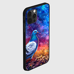 Чехол для iPhone 12 Pro Голубь в космосе, цвет: 3D-черный — фото 2