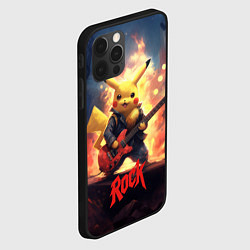 Чехол для iPhone 12 Pro Пикачу рок, цвет: 3D-черный — фото 2