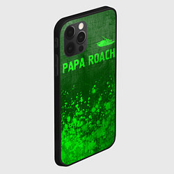 Чехол для iPhone 12 Pro Papa Roach - green gradient посередине, цвет: 3D-черный — фото 2