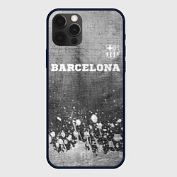 Чехол для iPhone 12 Pro Barcelona - grey gradient посередине, цвет: 3D-черный