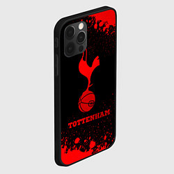 Чехол для iPhone 12 Pro Tottenham - red gradient, цвет: 3D-черный — фото 2