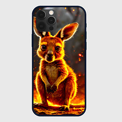 Чехол для iPhone 12 Pro Кенгуру в огне, цвет: 3D-черный