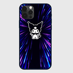 Чехол для iPhone 12 Pro Kuromi neon energy, цвет: 3D-черный