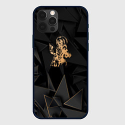 Чехол для iPhone 12 Pro Iron Maiden golden poly, цвет: 3D-черный