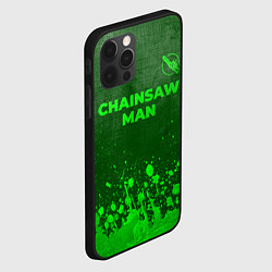 Чехол для iPhone 12 Pro Chainsaw Man - green gradient посередине, цвет: 3D-черный — фото 2