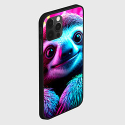 Чехол для iPhone 12 Pro Ленивец в розовом, цвет: 3D-черный — фото 2