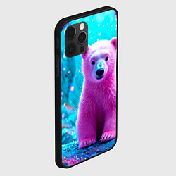 Чехол для iPhone 12 Pro Белый розовый медведь, цвет: 3D-черный — фото 2