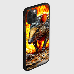 Чехол для iPhone 12 Pro Броненосец в огне, цвет: 3D-черный — фото 2