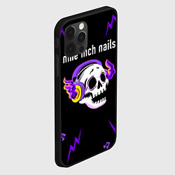 Чехол для iPhone 12 Pro Nine Inch Nails неоновый череп, цвет: 3D-черный — фото 2