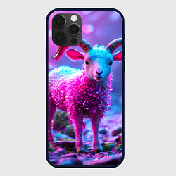 Чехол для iPhone 12 Pro Козлик в розовом, цвет: 3D-черный