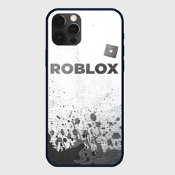 Чехол для iPhone 12 Pro Roblox - white gradient посередине, цвет: 3D-черный