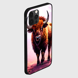 Чехол для iPhone 12 Pro Буйвол в розовом, цвет: 3D-черный — фото 2