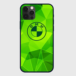 Чехол для iPhone 12 Pro BMW green poly, цвет: 3D-черный