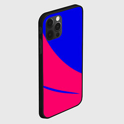 Чехол для iPhone 12 Pro Сочный синий с розовым двуцветный, цвет: 3D-черный — фото 2
