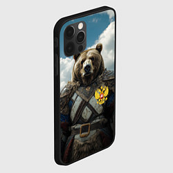 Чехол для iPhone 12 Pro Русский медведь воин, цвет: 3D-черный — фото 2