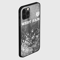 Чехол для iPhone 12 Pro West Ham - grey gradient посередине, цвет: 3D-черный — фото 2