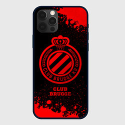 Чехол для iPhone 12 Pro Club Brugge - red gradient, цвет: 3D-черный