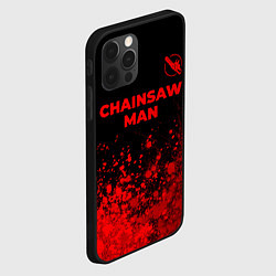 Чехол для iPhone 12 Pro Chainsaw Man - red gradient посередине, цвет: 3D-черный — фото 2
