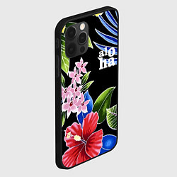 Чехол для iPhone 12 Pro Tropical flowers - aloha, цвет: 3D-черный — фото 2