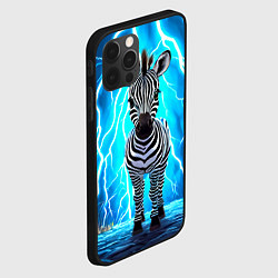 Чехол для iPhone 12 Pro Зебра и удар молнии, цвет: 3D-черный — фото 2
