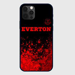 Чехол для iPhone 12 Pro Everton - red gradient посередине, цвет: 3D-черный