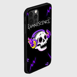 Чехол для iPhone 12 Pro Evanescence неоновый череп, цвет: 3D-черный — фото 2