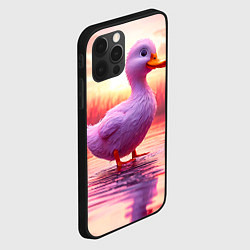 Чехол для iPhone 12 Pro Уточка на розовом озере, цвет: 3D-черный — фото 2