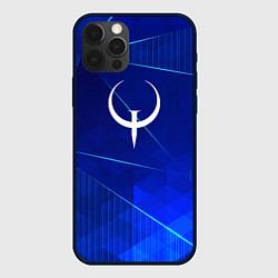 Чехол для iPhone 12 Pro Quake blue poly, цвет: 3D-черный