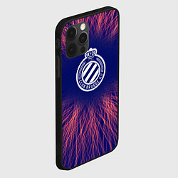 Чехол для iPhone 12 Pro Club Brugge red energy, цвет: 3D-черный — фото 2